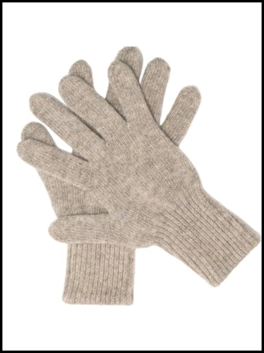 Soft Warm Un-dyed Mongolian Wool Knit Gloves Cold Weather